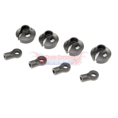 INFINITY M128 SHOCK BALL END & SPRING RETAINER (4pcs)